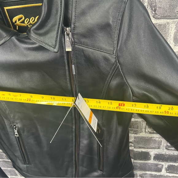 REED EST. 1950 Women's Jacket Genuine Lambskin Leather Biker Fashion Coat - Picture 15 of 16